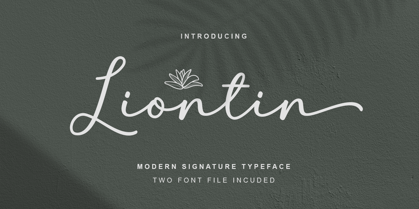 Liontin Slant Font preview